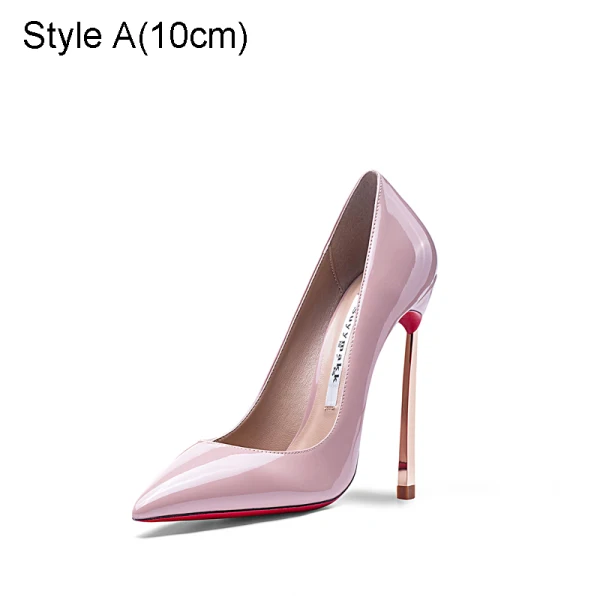 Schön Charmant Rosa Datierung Pumps 2021 Lackleder 10 cm Stilettos Hochhackige Spitzschuh Pumps