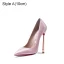Schön Charmant Rosa Datierung Pumps 2021 Lackleder 10 cm Stilettos Hochhackige Spitzschuh Pumps