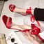 Sexy Champagne Promo Satin Sandales Femme 2021 Bride Cheville Noeud 10 cm Talons Aiguilles Peep Toes / Bout Ouvert Talons Hauts