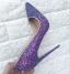 Sparkly Purple Sequins Rave Club Pumps 2021 Leather 10 cm Stiletto Heels High Heels Pointed Toe Pumps