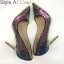 Scintillantes Dégradé De Couleur Escarpins Cocktail Paillettes Escarpins 2021 12 cm Talons Aiguilles À Bout Pointu Talons Hauts
