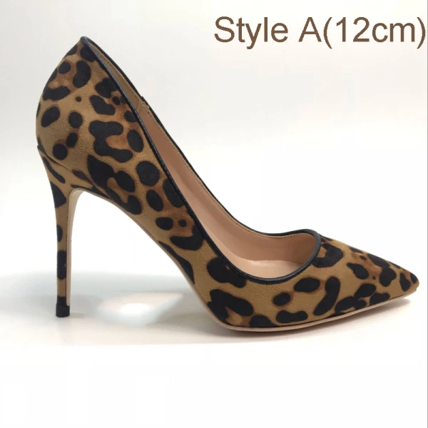 Mode Bruin Avond Luipaard Print Suede Pumps 2021 12 cm Naaldhakken / Stiletto Spitse Neus Hoge Hakken