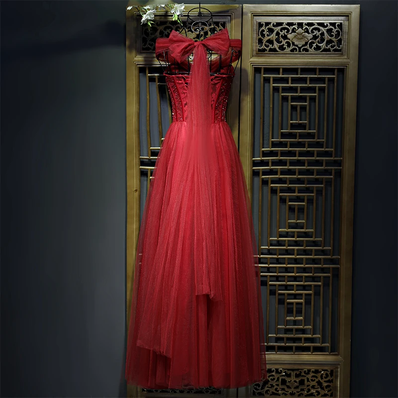 Fine Formelle Kjoler 2017 Blonder Brodert Paljetter Kjæreste Uten Ermer Ankel-lengde Prinsesse Selskapskjoler