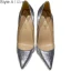 Fine Sølv Aften Pumps 2021 12 cm Stiletthæler Høyhælte Spisse Pumps