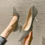 Charming Gold Evening Party Rhinestone Pumps 2021 7 cm Stiletto Heels High Heels Pointed Toe Pumps