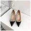 Charming Black Evening Party Rivet Pumps 2021 Leather Patent Leather 6 cm Stiletto Heels Pointed Toe High Heels