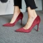 Modest / Simple Burgundy Office OL Suede Pumps 2021 10 cm Stiletto Heels Pointed Toe High Heels