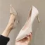 Simple Noire Bureau OL Daim Escarpins 2021 7 cm Talons Aiguilles À Bout Pointu Talons Hauts