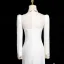 Chic / Belle Ivoire Paillettes En Dentelle Fleur Robe De Soirée 2025 Trompette / Sirène Col Haut Manches Longues Train De Balayage Soirée Robe De Ceremonie