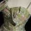 Flower Fairy Sage Green Pearl Rhinestone Lace Flower Floral Prom Dresses 2025 Ball Gown Spaghetti Straps Sleeveless Backless Floor-Length / Long Formal Dresses