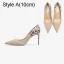 Mode Aprikos / Beige Fest Läder Leopardmönstrad Mocka Pumps 2021 10 cm Stilettklackar Högklackade Spetsiga Pumps