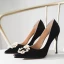 Mooie / Prachtige Champagne Huwelijk Bruidsmeisjes Pumps 2021 Parel Rhinestone Satijn 10 cm Naaldhakken / Stiletto Spitse Neus Hoge Hakken Pumps