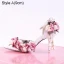 Chic / Beautiful White Outdoor / Garden Pearl Flower Womens Shoes 2021 Ankle Strap 9 cm Stiletto Heels Pointed Toe High Heels