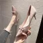 Elegant Beige Evening Party Bow Pearl Pumps 2021 7 cm Stiletto Heels High Heels Pointed Toe Pumps