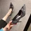 Charmant Noire Soirée Étoile Faux Diamant Escarpins 2021 8 cm Talons Aiguilles Talons Hauts À Bout Pointu Escarpins