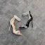 Sexy Schwarz Abend Strass Sandalen Damen 2021 Knöchelriemen 11 cm Stilettos Peeptoes Hochhackige
