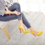 Sexy Gele Feest Pumps 2021 Leer 12 cm Naaldhakken / Stiletto Hoge Hakken Spitse Neus Pumps