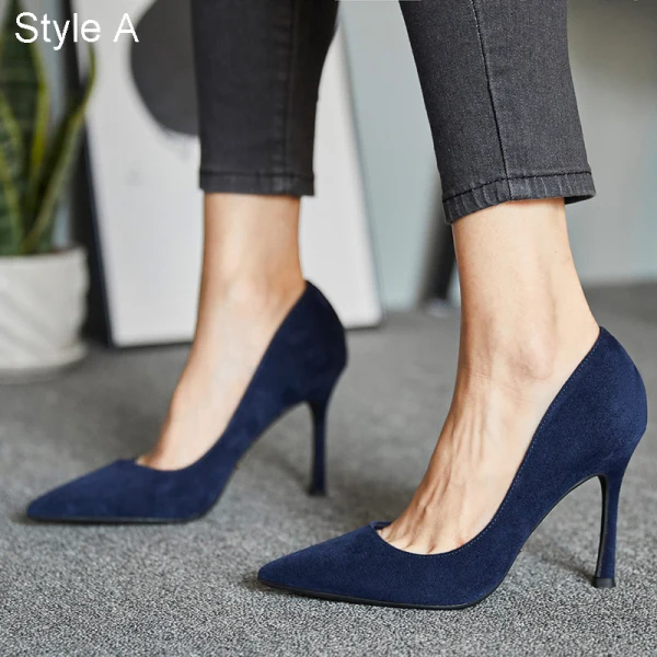 Bottines à talons effet daim bordeaux | Kaufen auf