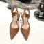 Chic / Belle Vert Foncé Vêtement de rue Daim Sandales Femme 2021 Bride Cheville 8 cm Talons Aiguilles À Bout Pointu Talons Hauts Sandales