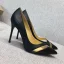 Schöne Schwarz Cocktail Durchbohrt Pumps 2021 Hochhackige 10 cm Stilettos Spitzschuh Pumps