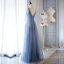 Modern / Fashion Ocean Blue Evening Dresses  2018 A-Line / Princess Glitter Spaghetti Straps Backless Sleeveless Floor-Length / Long Formal Dresses