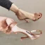 Sexy Noire Vêtements de vacances Sandales Femme 2021 Bride Cheville 8 cm Talons Aiguilles Peep Toes / Bout Ouvert Talons Hauts Sandales