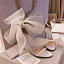 Sexy Noire Promo Noeud Sandales Femme 2021 Bride Cheville 10 cm Talons Aiguilles Talons Hauts Peep Toes / Bout Ouvert Sandales