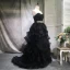 Elegante Schwarz Ballkleider 2018 A Linie Perlenstickerei Kristall Pailletten Fallende Rüsche Off Shoulder Rückenfreies Ärmellos Sweep / Pinsel Zug Festliche Kleider