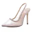 Sexy Argenté Transparent Cocktail Faux Diamant Slingbacks Sandales Femme 2021 11 cm Talons Aiguilles Sandales Talons Hauts