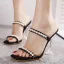 Sexy Black Cocktail Party Pearl Rhinestone Womens Sandals 2021 11 cm Stiletto Heels Open / Peep Toe Sandals High Heels
