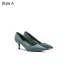 Schlicht Lindgrün Freizeit Wildleder Pumps 2021 5 cm Stilettos Spitzschuh Pumps Hochhackige