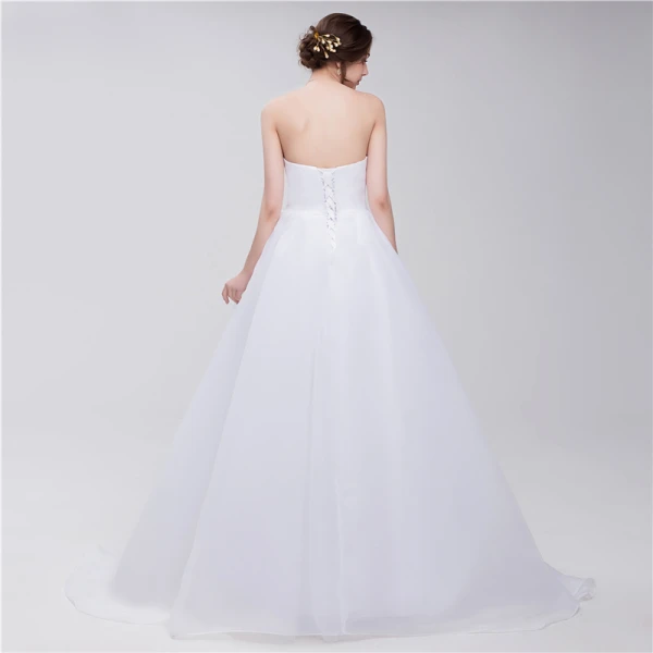 Chic / Belle Noire Robe De Mariée 2018 Princesse Organza Noeud Bustier Dos Nu Sans Manches Longue Mariage
