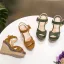Chic / Beautiful Brown Street Wear Waterproof Womens Sandals 2021 Ankle Strap 11 cm Wedges Open / Peep Toe Sandals High Heels