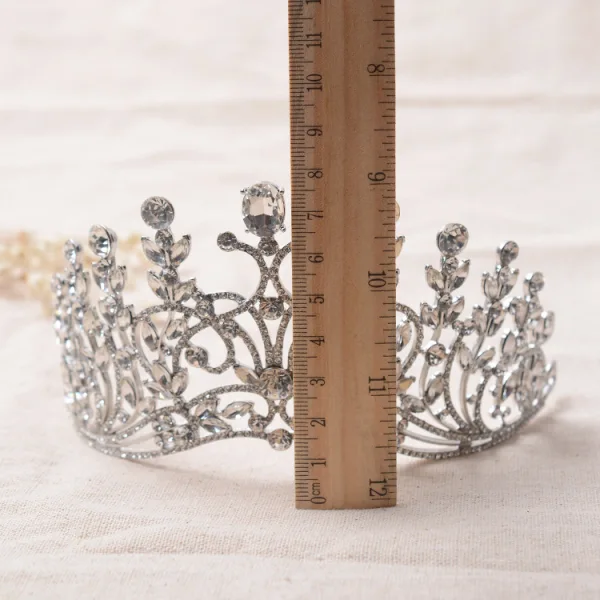 Mode Silver Brudsmycken 2017 Kristall Rhinestone Metall Tiara
