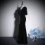 Sexy Black Solid Color Rhinestone Velvet Evening Dresses 2023 Trumpet / Mermaid V-Neck Short Sleeve Backless Floor-Length / Long Evening Party Formal Dresses