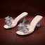 Sexy Himmelblau Freizeit Strass Schleife Pantolette & Flip-Flops 2021 6 cm Stilettos Peeptoes Sandalen Damen