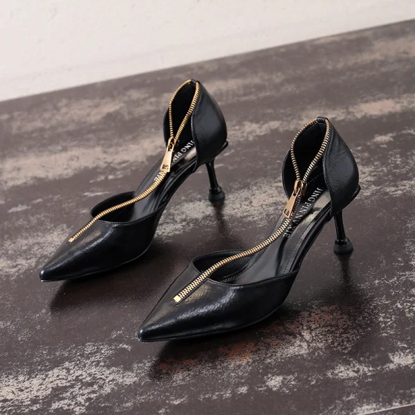 Charmant Sexy Weiß Abend Sandalen Damen 2021 T-Riemen 6 cm Stilettos Spitzschuh Sandaletten Hochhackige