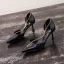 Charmant Sexy Weiß Abend Sandalen Damen 2021 T-Riemen 6 cm Stilettos Spitzschuh Sandaletten Hochhackige