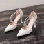 Sexy Noire Soirée Faux Diamant X-Strap Sandales Femme 2021 8 cm Talons Aiguilles À Bout Pointu Sandales Talons Hauts