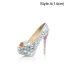 Scintillantes Argenté Faux Diamant Chaussure De Mariée 2021 14 cm Talons Aiguilles Peep Toes / Bout Ouvert Mariage Talons Hauts