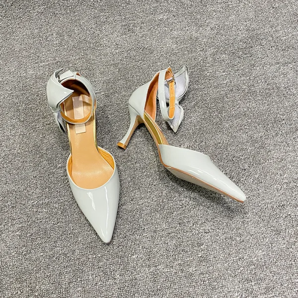 Fashion White Cocktail Party Womens Sandals 2021 Bow Ankle Strap 6 cm Stiletto Heels Pointed Toe Sandals High Heels