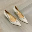 Elegant Ivory Dating Pearl Pumps 2021 Leather 6 cm Stiletto Heels Pointed Toe Pumps High Heels