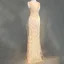 Luxury / Gorgeous Champagne Evening Dresses  2018 Trumpet / Mermaid Beading Tassel U-Neck Backless Sleeveless Floor-Length / Long Formal Dresses