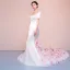 Elegante Ivory / Creme Brautkleider 2018 Mermaid Blumen Schleife Eckiger Ausschnitt Rückenfreies Kurze Ärmel Kapelle-Schleppe Hochzeit