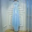 Elegant Sky Blue Wedding Party Dresses 2017 Empire Lace Flower Beading Scoop Neck Short Sleeve Tea-length Bridesmaid Dresses