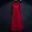 Chic / Belle Rouge Robe De Ceremonie 2017 Fleur Dentelle Perlage 3/4 Manches Longue Princesse Robe De Soirée