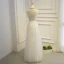 Elegant White Formal Dresses 2017 A-Line / Princess Lace Flower Pearl Strappy Sequins Short Sleeve Floor-Length / Long Prom Dresses