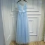 Elegant Sky Blue Bridesmaid Dresses 2017 A-Line / Princess Lace Flower Beading Backless V-Neck Sleeveless Ankle Length Wedding Party Dresses