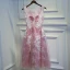 Lovely Candy Pink Graduation Dresses 2017 Lace Flower Backless Scoop Neck Sleeveless Short A-Line / Princess Formal Dresses