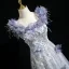 Elegante Himmelblau Perlenstickerei Applikationen Strass Pailletten Ballkleider 2025 A Linie Eckiger Ausschnitt Ärmellos Rückenfreies Lange Ball Festliche Kleider